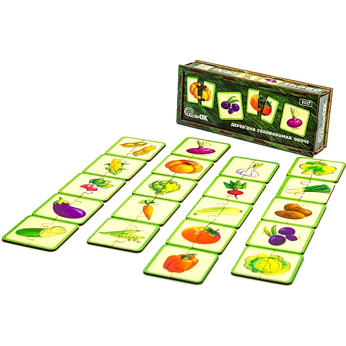 Деревянная головоломка "Овощи" Puz-95963 PuzzleOk (Дер9596)
