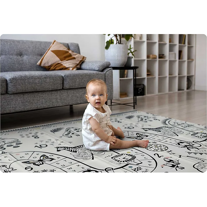 Килимок розкладний дитячий 200 x 180 x 1 см Nukido NK-340 Океан-Сафарі