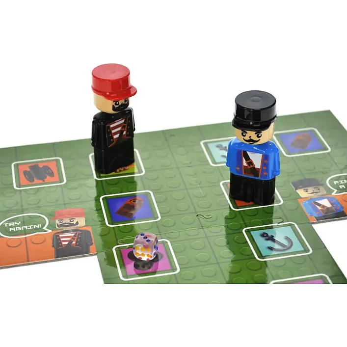 Конструктор "Block&Steps: Пиратский корабль" + ходилка и мемори игра 3в1, 41дет. QB300-104 qbee (Кон7634)