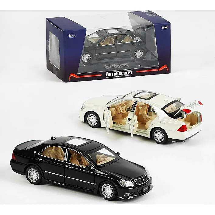 Машинка GT-22055 (72/2) "Авто Эксперт", 2 цвета, металлопластик, масштаб 1:32, звук, свет, инерция, подвижные элементы, в коробке