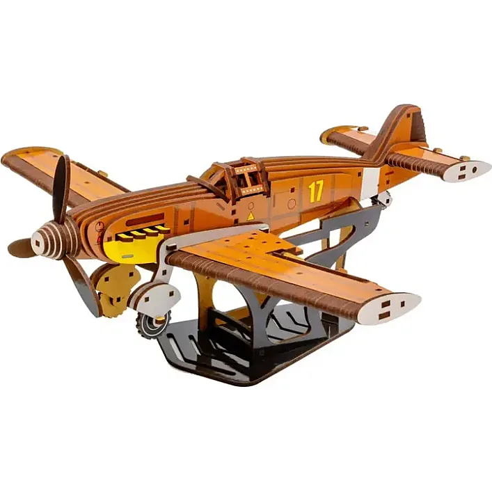 Деревянный 3D конструктор "Истребитель Bf 109" 258 дет. Puz-00942 г. 34.6*37.5*17.5см PuzzleOK (Дер3942)
