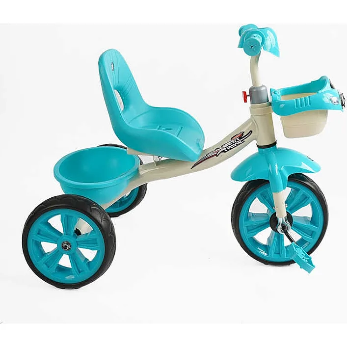 Велосипед 3-х колесный BS-60985 "Best Trike" (1) колеса EVA переднее 10', заднее 8', стальная рама, УКР. ВЗУЧИВАНИЕ, корзина, в коробке