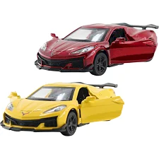 Автомодель – Chevrolet Corvette C8 Z06 2024 (желтый, красный)