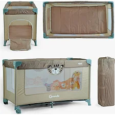 Ліжечко-манеж Toti T-07710 (1) колір коричневий, розмір 126x65x75 см, в коробці