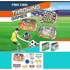 Спортивные игры 2888-20 (12) футбол, мяч, мишень, дартс, дротики, насос, в коробке