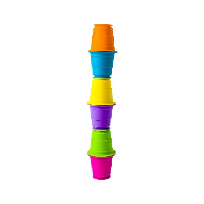 Тактильная игрушка Fat Brain Toys Suction Kupz Мягкие чашки 6 шт. (F183ML)
