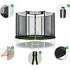 Батут Zipro Jump Pro з зовнішньою сіткою 8 футів 252 см чорно-зелений