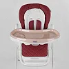 Стульчик для кормления Toti W-22019 (1) мягкий PU, мягкий вкладыш, 4 колеса, съемный столик, в коробке