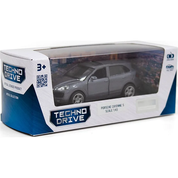 Автомодель - PORSCHE CAYENNE S (серебристый серый) TechnoDrive (Маш2506)