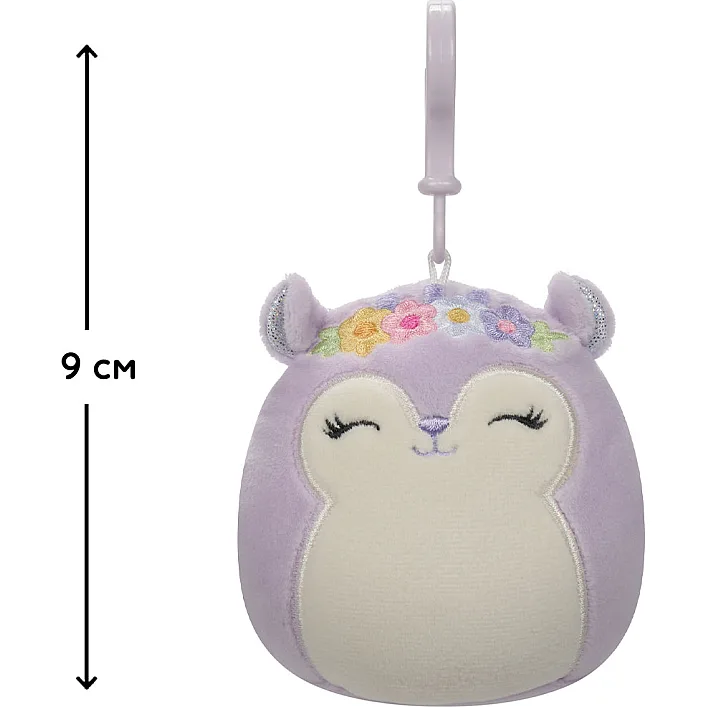 М'яка іграшка на кліпсі SQUISHMALLOWS - БІЛКА СІДНІ (9 cm)