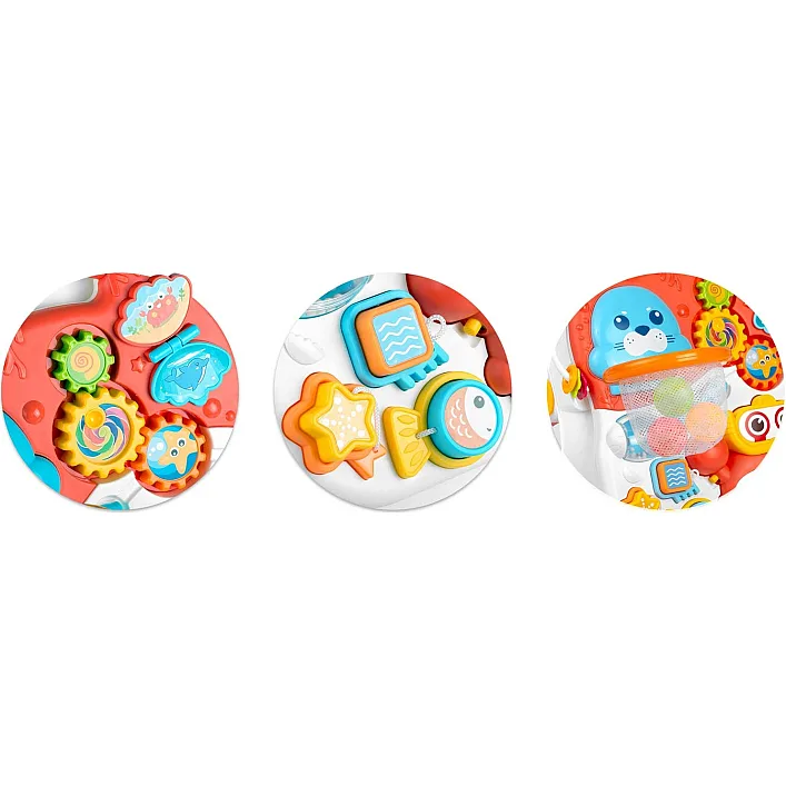Каталка 2-в-1 интерактивная Ricokids бело-красная