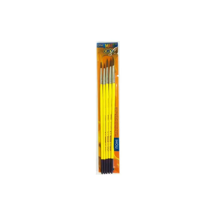 Набор из 5-ти кистей ZiBi пони круглый 1, 2, 3, 4, 5, SMART Line (Кнц6364)