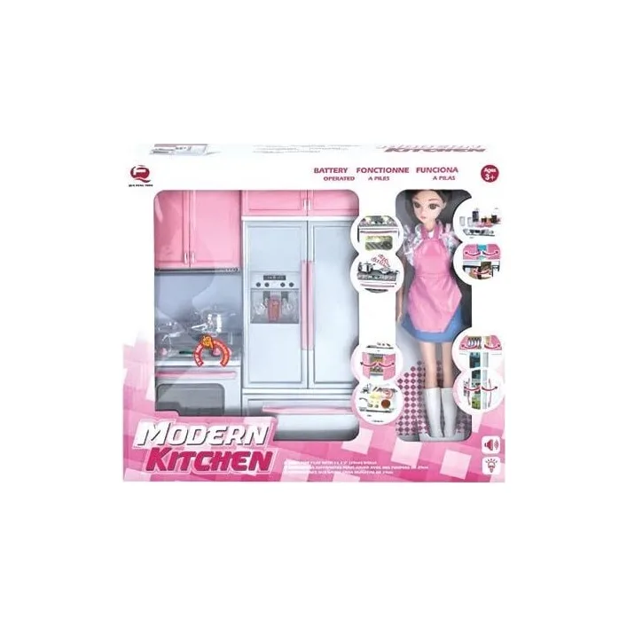 Кукла 26212 P-D (24/2) 30 см, мебель, подсветка, звуки, в коробке
