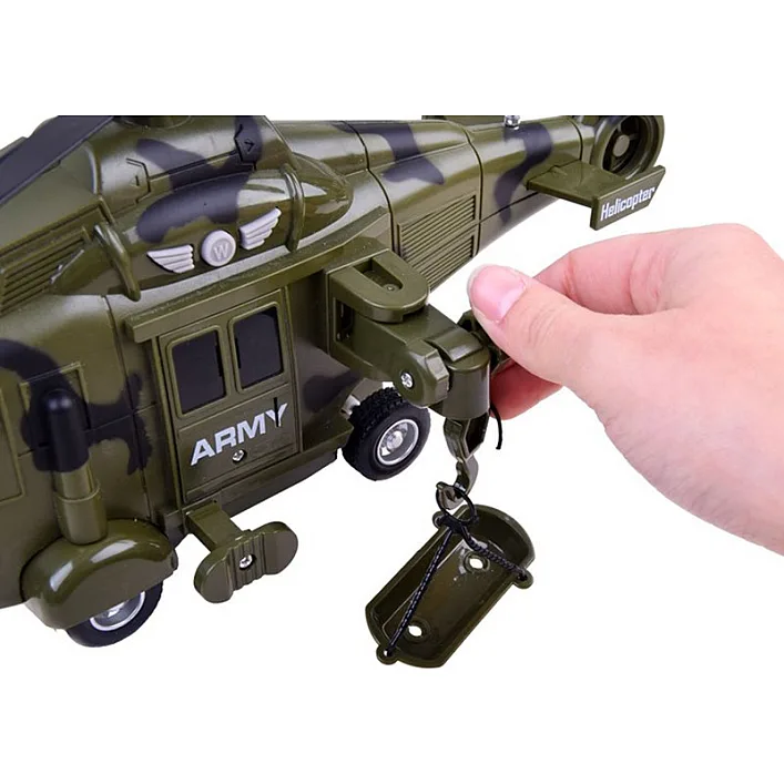 Вертолет AP9907A Автопром спецтранспорт, 1:16, на батарейках: свет и звук, в коробке 32*11,5*18,5 см (Маш7674)