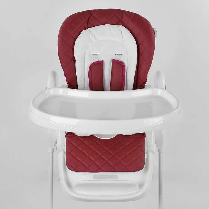 Стульчик для кормления Toti W-22019 (1) мягкий PU, мягкий вкладыш, 4 колеса, съемный столик, в коробке