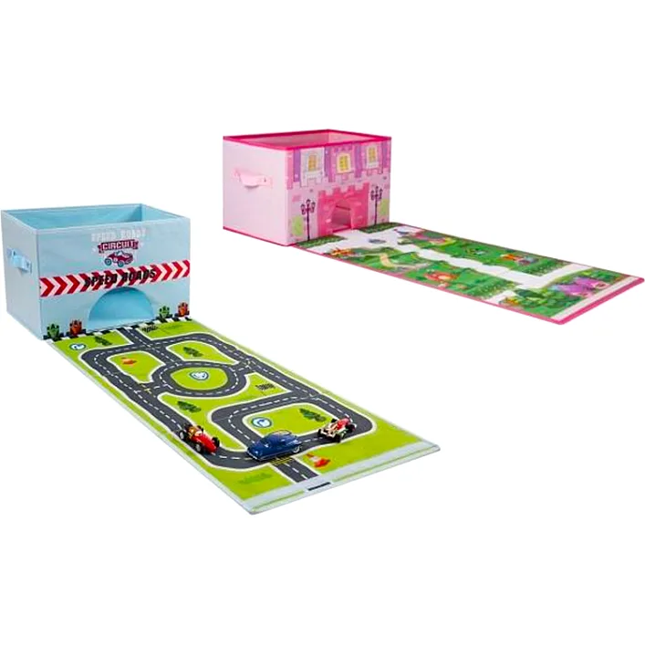 Корзина для игры YJ259210236-1-2 с игровым ковриком 38*25*25 см 2 вида, шариков (Рез3612)