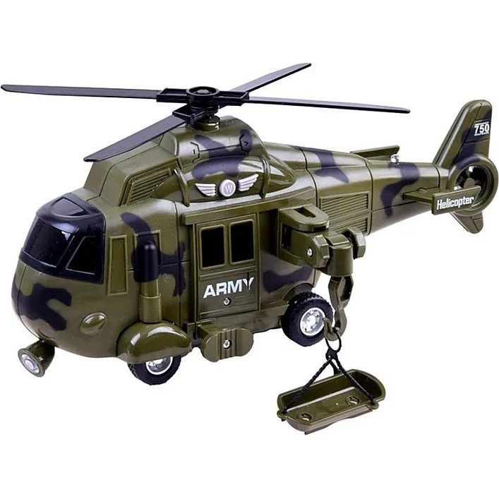 Вертолет AP9907A Автопром спецтранспорт, 1:16, на батарейках: свет и звук, в коробке 32*11,5*18,5 см (Маш7674)