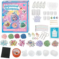 Акрилові прикраси 17947 /86608/55404 (48) "WToys", 3 види, епоксидний клей, активатор, силіконові молди, прикраси, ланцюжки, в коробці, МІКС ВИДІВ