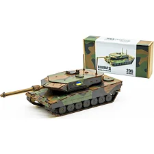 Деревянный 3D конструктор "ЛЕОПАРД" 206 дет., 206-0260 г. 32*10*11 см PuzzleOK (Дер6026)