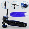 Самокат-велобег 3в1 трехколесный BS-27018 (4) Best Scooter, 3 колеса PU со светом, сидение, амортизаторы, родительская ручка