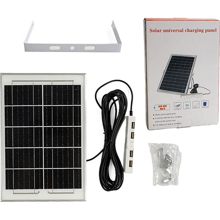 Зарядна станція (сонячна панель, 4 USB виходи, 600-800 mA/h)