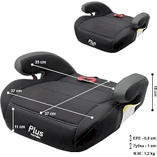 Детское Автокресло-бустер CARRELLO Plus (CRL-16007 Storm Grey) +направляющий ремень 75см