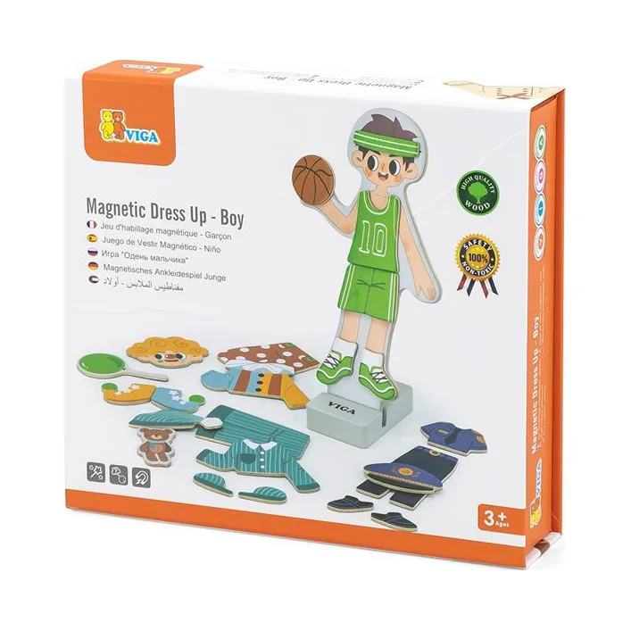 Магнитная игра Viga Toys Одень мальчика (44636)