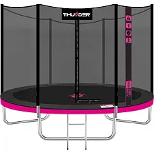 Батут THUNDER OUTSIDE PRO с наружной сеткой 8 футов 244 см черно-розовый