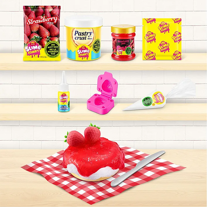 Ігровий набір зі слаймами SLIME MART серії "Shopping Bag" – ПОЛУНИЧНИЙ ЧИЗКЕЙК