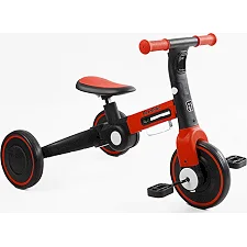 Велосипед 3-х колесный BS-45459 "Best Trike" (1) колеса EVA переднее 8', заднее 6', нейлоновая рама, трансформируется в велобег, подсветка, в коробке