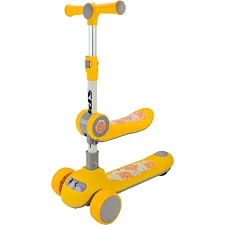 Самокат детский 3-х колесный SC2422(Orange) 3в1 светящиеся колеса, оранжевый