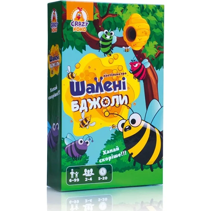 Дитяча настільна гра "Шалені бджоли" VT8077-06, 54 фішки, правила гри