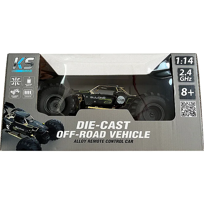 Автомобіль OFF-ROAD на р/к – HIGH SPEED (чорний, метал. корпус, 1:14, 2.4 ГГц, акум. 3,7 V)