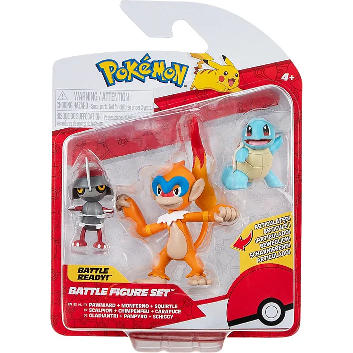 Набор игровых фигурок Pokemon W18 - Поньярд, Сквиртл, Монферно