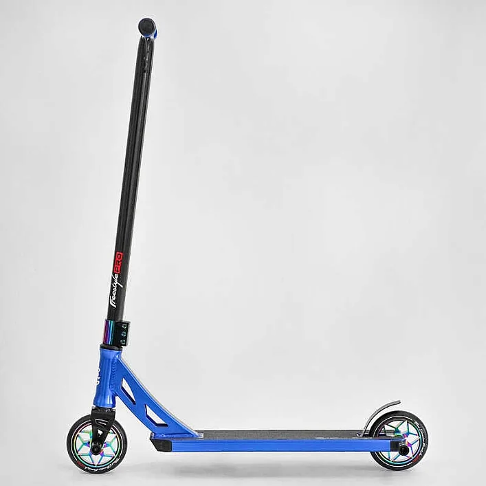 Самокат трюковый N- 12740 "Best Scooter" (2) "Freestyle", HIC-система, ПЕГИ, алюминиевый диск и дека, колёса PU, d=120мм, ширина руля 58 см