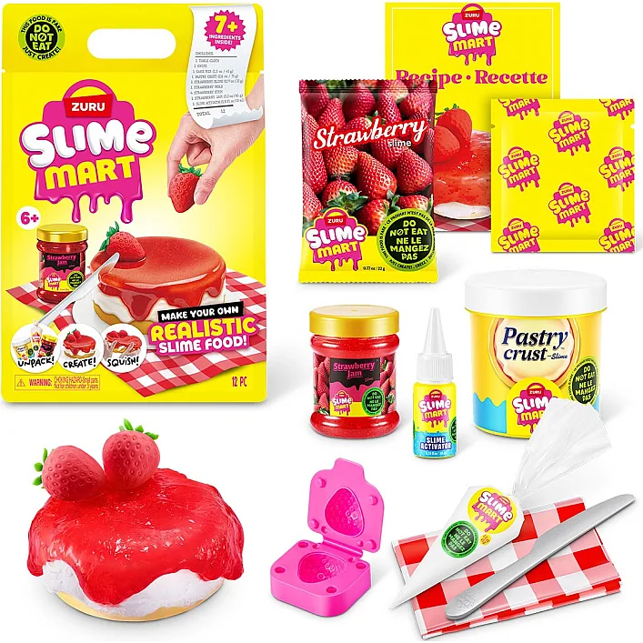 Ігровий набір зі слаймами SLIME MART серії "Shopping Bag" – ПОЛУНИЧНИЙ ЧИЗКЕЙК