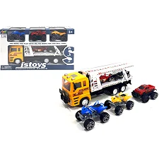 Автовоз инерционный с машинками в коробке JS898-50C р.35*11*22,5см (Маш9850)