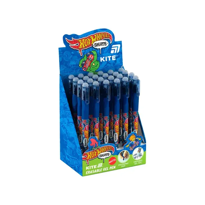 Ручка Kite гелева "пиши-стирай" Smart Hot Wheels HW25-098, синя (Кнц5679)