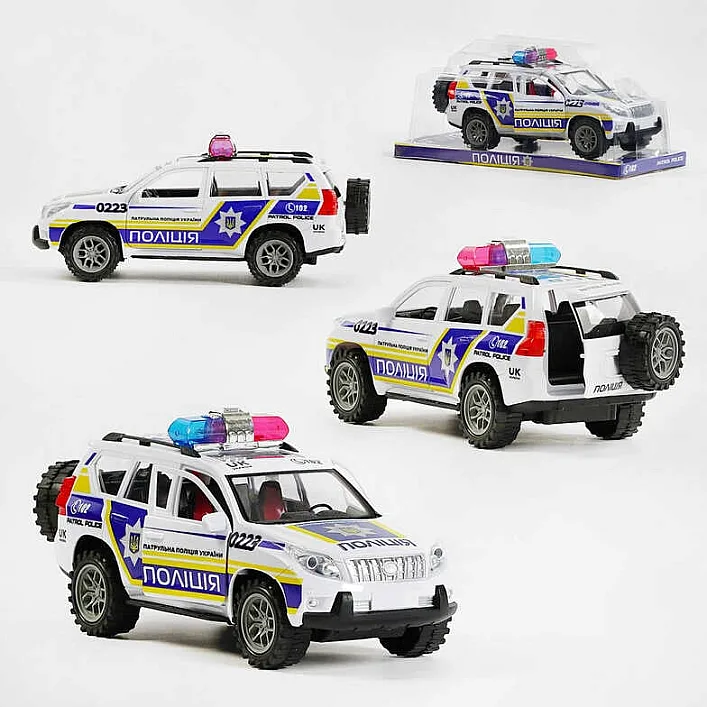 Джип "Поліція України" TK- 0223 (36/2) "TK Group", інерційний механізм, відчиняються двері та багажник, в слюді