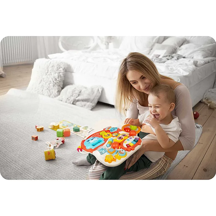 Каталка 2-в-1 интерактивная Ricokids бело-красная