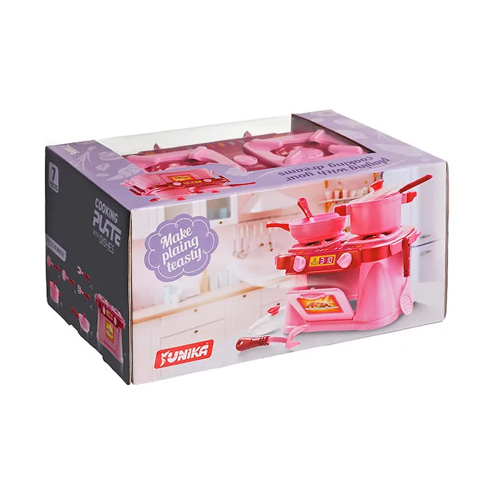 Ігровий набір Кухонна плита "Cooking Plate with Dishes"Юніка 71696, 7 предметів