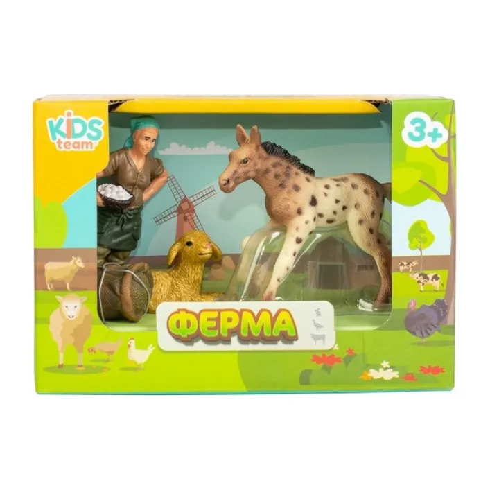 Дитячий іграшковий набір "Ферма" Q9899-T1_4 конячка, вівця, фермерка