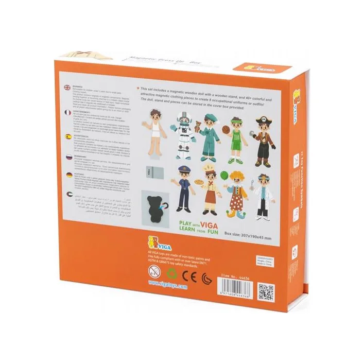 Магнитная игра Viga Toys Одень мальчика (44636)