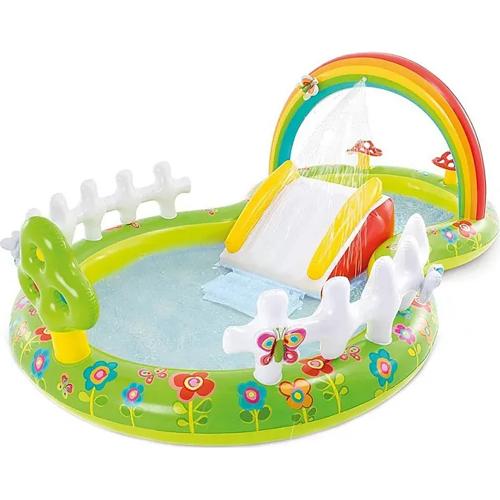 Игровой центр INTEX "Мой сад" с фонтаном, надувными игрушками и горкой 57154 г.290*180*104см (Рез7154)