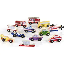 Набор транспорта Guidecraft Block Play к Дороге из дерева, 12 шт. (G6719)