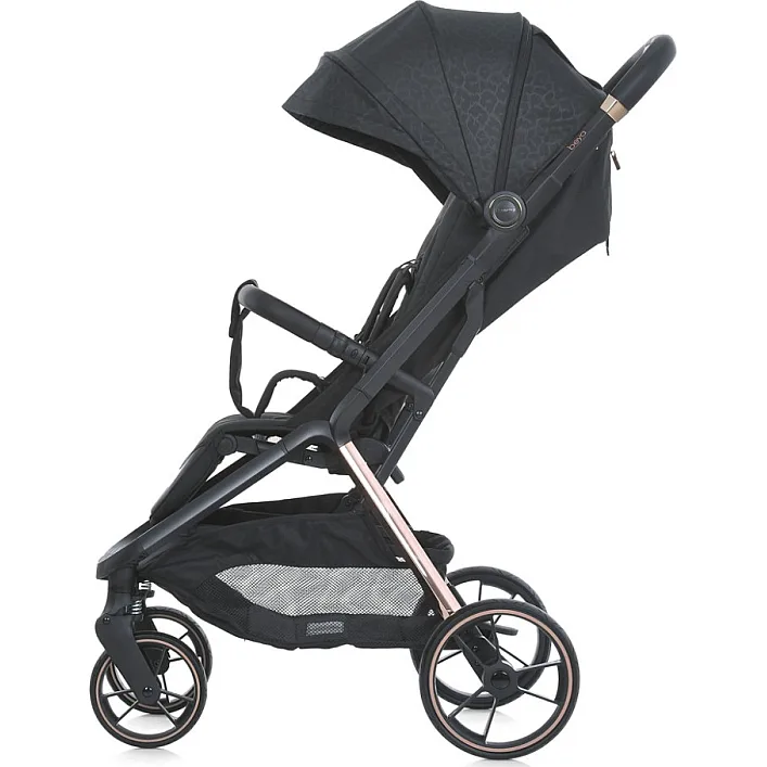 Детская прогулочная коляска BEYA ME 1127-G Black Leo