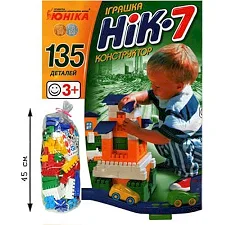Детский конструктор НИК-7 70941, 135 больших деталей