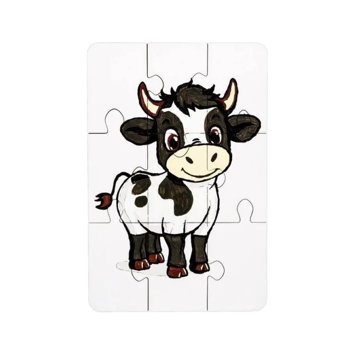 Деревянный пазл-раскраска "Коровка" А5 Puz-22936 PuzzleOK (Дер9936)