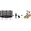 Батут THUNDER OUTSIDE PRO с наружной сеткой 8 футов 244 см черно-розовый