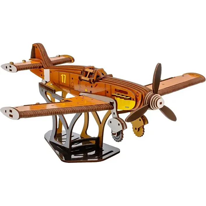 Деревянный 3D конструктор "Истребитель Bf 109" 258 дет. Puz-00942 г. 34.6*37.5*17.5см PuzzleOK (Дер3942)